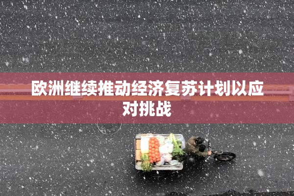 欧洲继续推动经济复苏计划以应对挑战