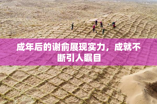成年后的谢俞展现实力，成就不断引人瞩目