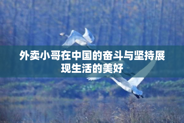 外卖小哥在中国的奋斗与坚持展现生活的美好