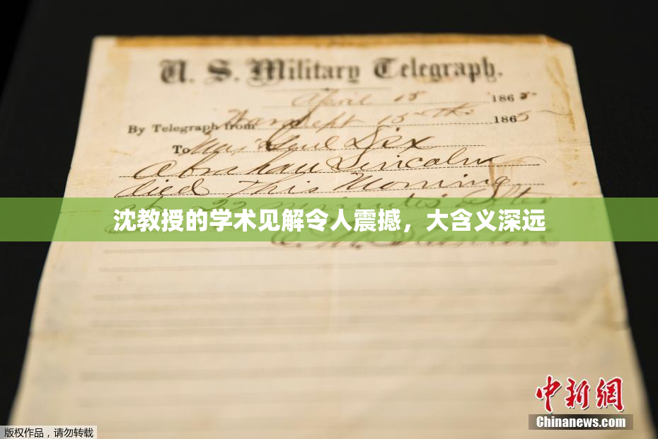 沈教授的学术见解令人震撼，大含义深远