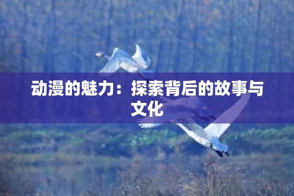 动漫的魅力：探索背后的故事与文化