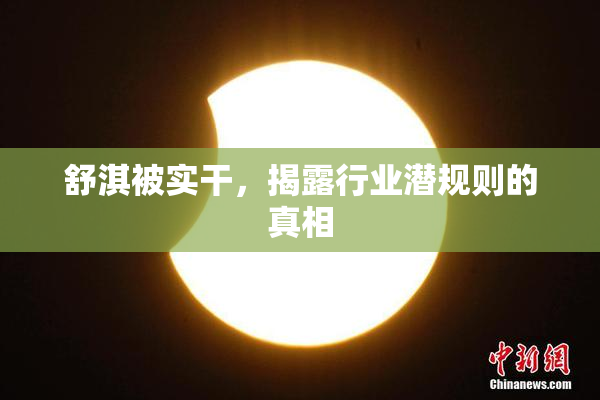 舒淇被实干，揭露行业潜规则的真相