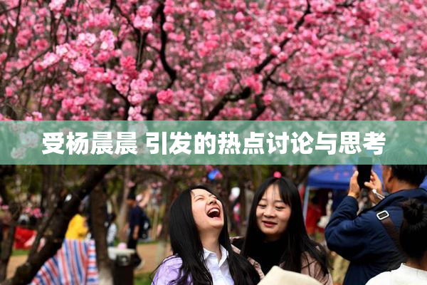 受杨晨晨 引发的热点讨论与思考