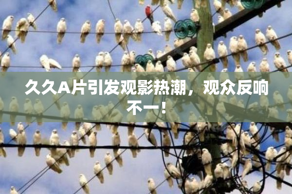 久久A片引发观影热潮，观众反响不一！