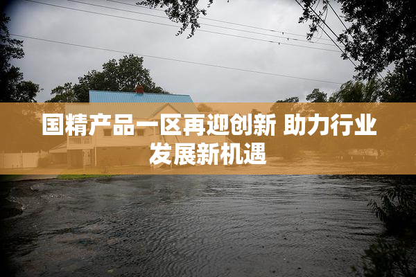 国精产品一区再迎创新 助力行业发展新机遇