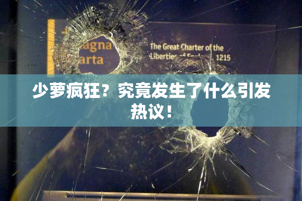 少萝疯狂？究竟发生了什么引发热议！