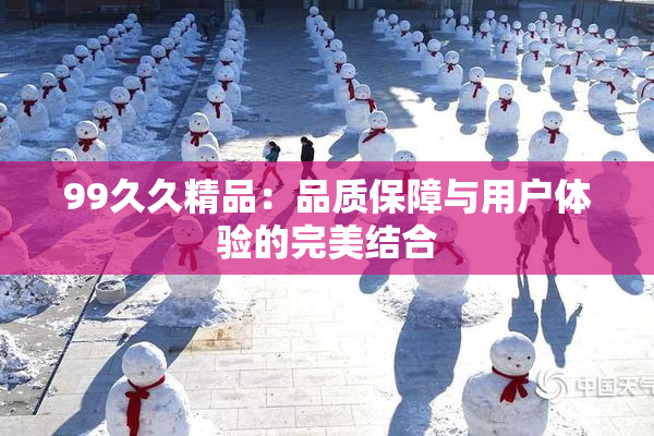 99久久精品：品质保障与用户体验的完美结合
