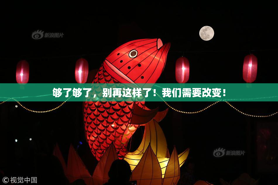 够了够了，别再这样了！我们需要改变！