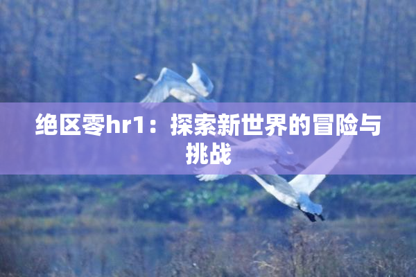 绝区零hr1：探索新世界的冒险与挑战
