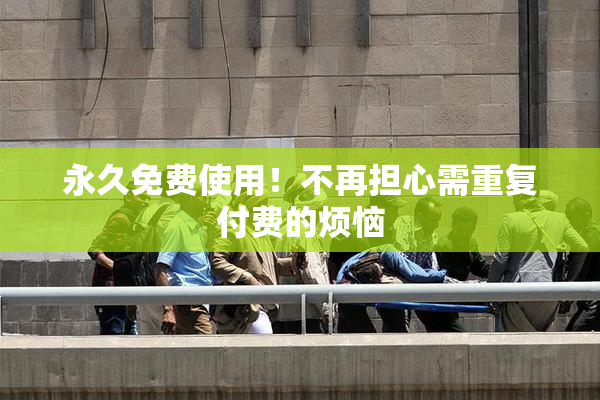 永久免费使用！不再担心需重复付费的烦恼