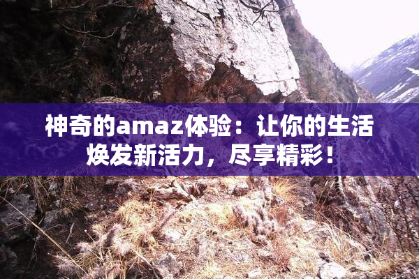 神奇的amaz体验：让你的生活焕发新活力，尽享精彩！
