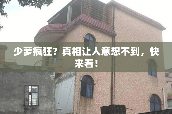 少萝疯狂？真相让人意想不到，快来看！