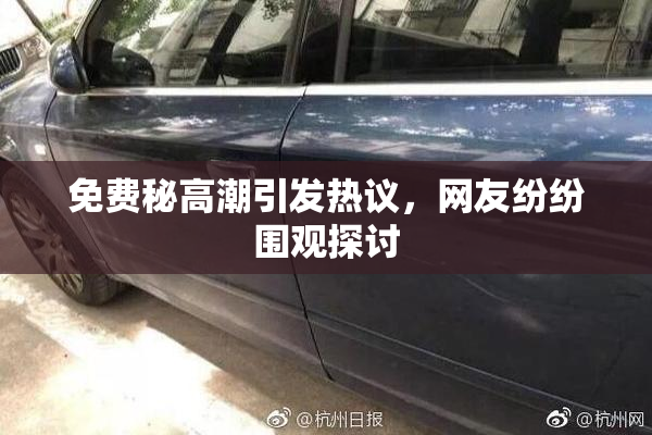 免费秘高潮引发热议，网友纷纷围观探讨