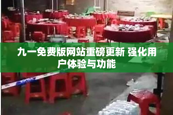 九一免费版网站重磅更新 强化用户体验与功能