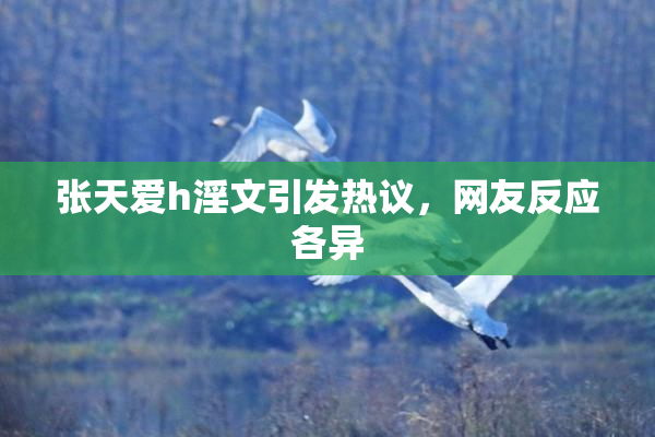 张天爱h淫文引发热议，网友反应各异