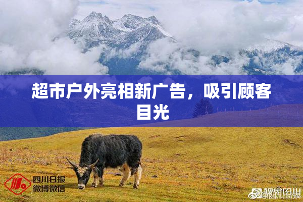 超市户外亮相新广告，吸引顾客目光