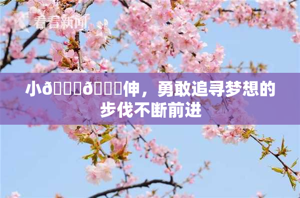 小🐔🐔伸，勇敢追寻梦想的步伐不断前进