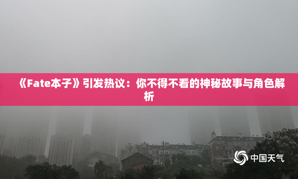 《Fate本子》引发热议：你不得不看的神秘故事与角色解析