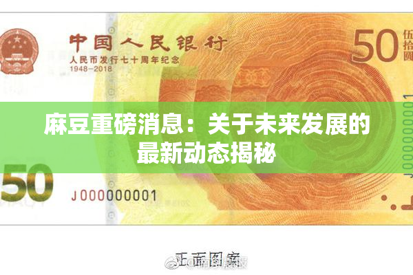 麻豆重磅消息：关于未来发展的最新动态揭秘
