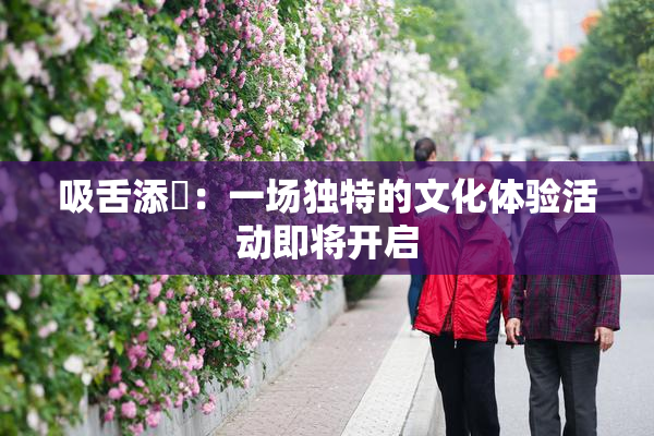吸舌添泬：一场独特的文化体验活动即将开启