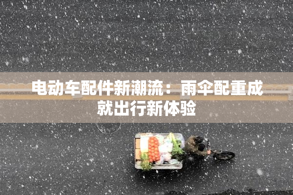 电动车配件新潮流：雨伞配重成就出行新体验