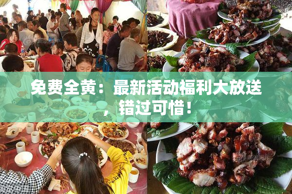免费全黄：最新活动福利大放送，错过可惜！