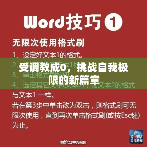 受调教成0，挑战自我极限的新篇章