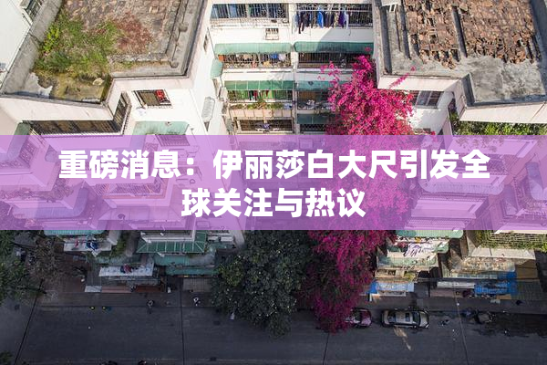 重磅消息：伊丽莎白大尺引发全球关注与热议