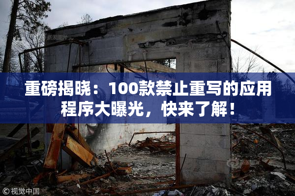重磅揭晓：100款禁止重写的应用程序大曝光，快来了解！