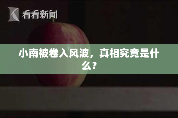 小南被卷入风波，真相究竟是什么？