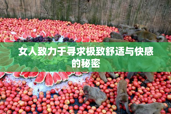 女人致力于寻求极致舒适与快感的秘密
