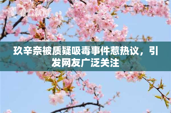 玖辛奈被质疑吸毒事件惹热议，引发网友广泛关注
