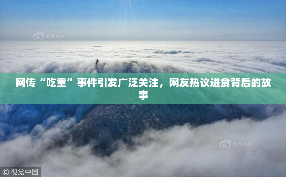 网传“吃重”事件引发广泛关注，网友热议进食背后的故事