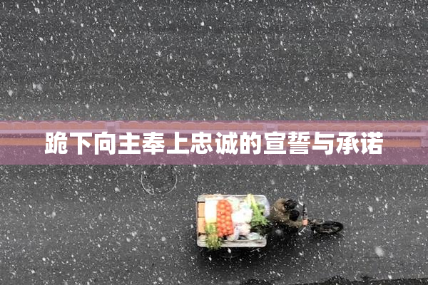 跪下向主奉上忠诚的宣誓与承诺