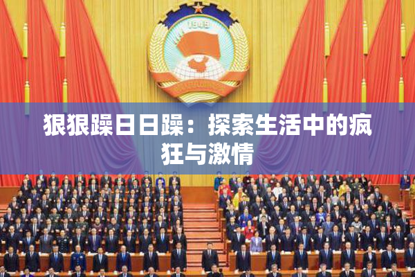 狠狠躁日日躁：探索生活中的疯狂与激情