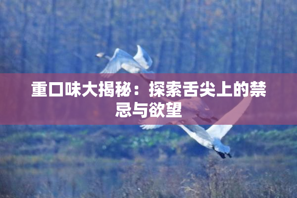 重口味大揭秘：探索舌尖上的禁忌与欲望
