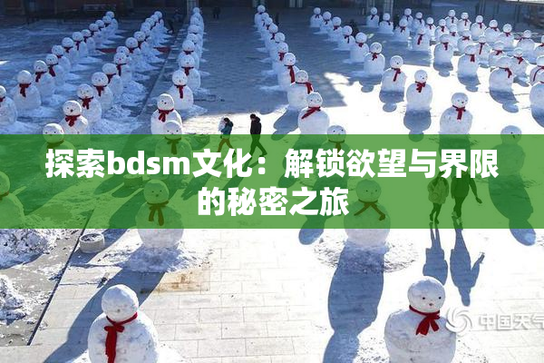 探索bdsm文化：解锁欲望与界限的秘密之旅