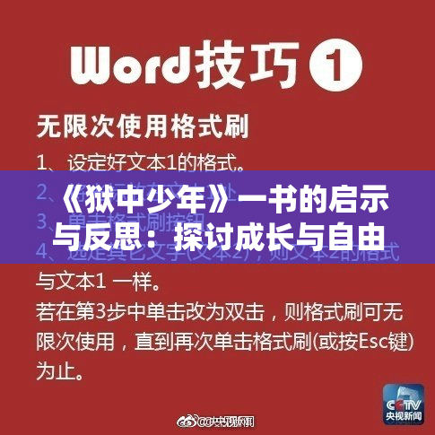 《狱中少年》一书的启示与反思：探讨成长与自由的意义