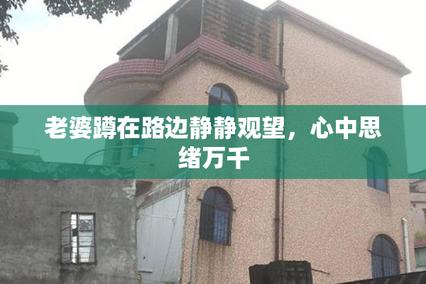 老婆蹲在路边静静观望，心中思绪万千