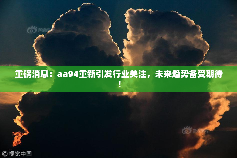 重磅消息：aa94重新引发行业关注，未来趋势备受期待！