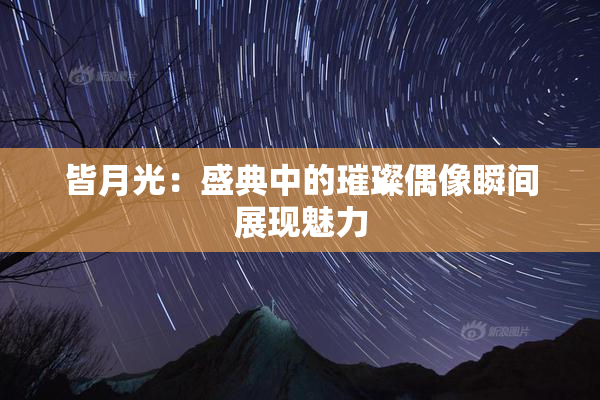 皆月光：盛典中的璀璨偶像瞬间展现魅力