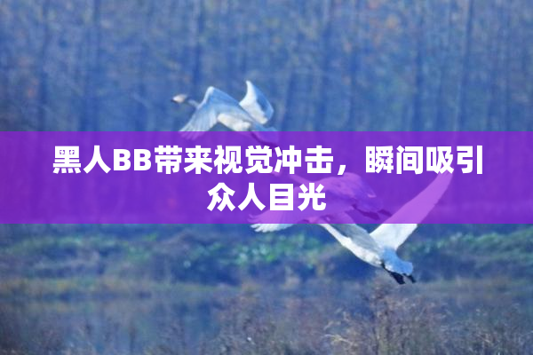 黑人BB带来视觉冲击，瞬间吸引众人目光