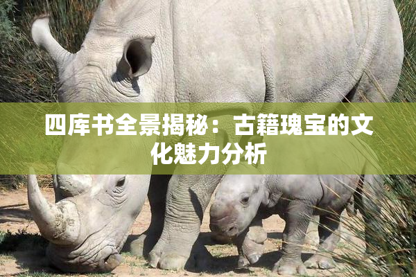 四库书全景揭秘：古籍瑰宝的文化魅力分析