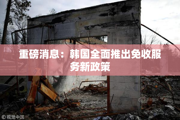重磅消息：韩国全面推出免收服务新政策
