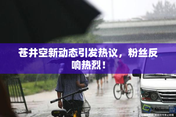苍井空新动态引发热议，粉丝反响热烈！