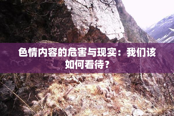 色情内容的危害与现实：我们该如何看待？