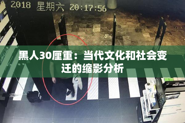 黑人30厘重：当代文化和社会变迁的缩影分析