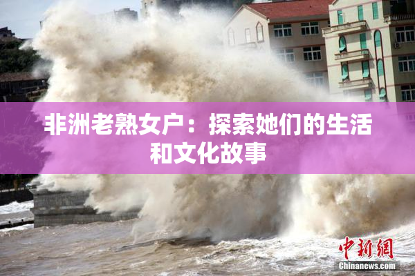非洲老熟女户：探索她们的生活和文化故事