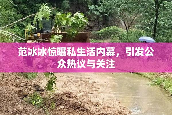 范冰冰惊曝私生活内幕，引发公众热议与关注