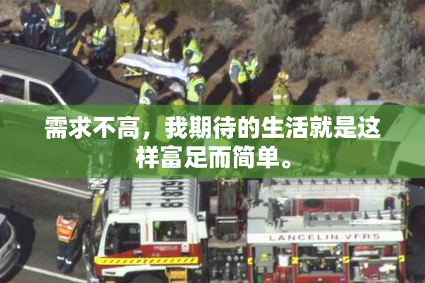 需求不高，我期待的生活就是这样富足而简单。